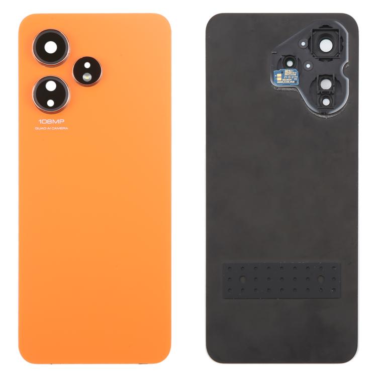 For Boost Celero 5G 2024 Glass Battery Back Cover with Camera Lens Cover(Orange) - Others by buy2fix | Online Shopping UK | buy2fix