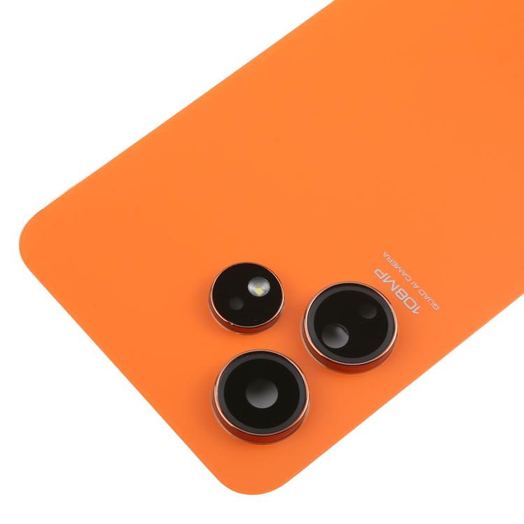 For Boost Celero 5G 2024 Glass Battery Back Cover with Camera Lens Cover(Orange) - Others by buy2fix | Online Shopping UK | buy2fix