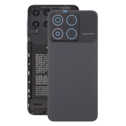 For ZTE Blade A35 Z2453 Plastic Back Cover with Camera Lens Cover(Black) - For ZTE by buy2fix | Online Shopping UK | buy2fix