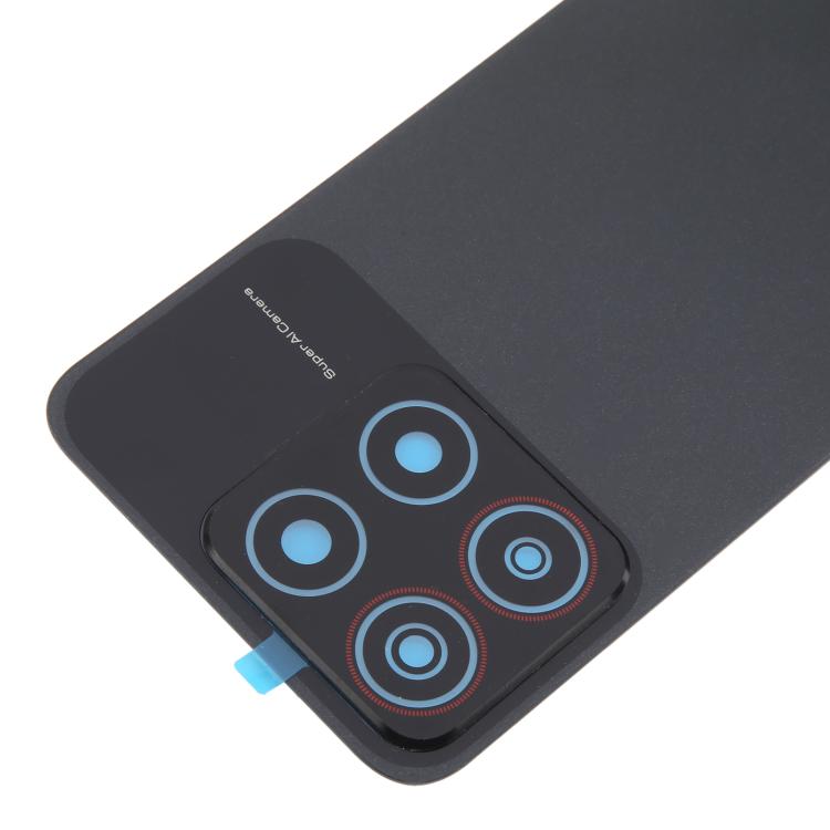 For ZTE Blade A35 Z2453 Plastic Back Cover with Camera Lens Cover(Black) - For ZTE by buy2fix | Online Shopping UK | buy2fix
