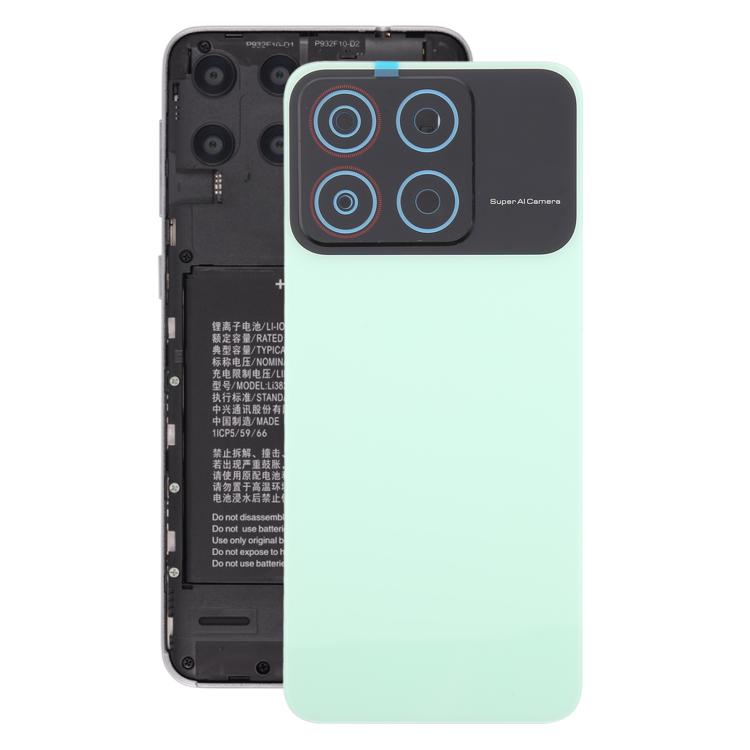 For ZTE Blade A35 Z2453 Plastic Back Cover with Camera Lens Cover(Green) - For ZTE by buy2fix | Online Shopping UK | buy2fix
