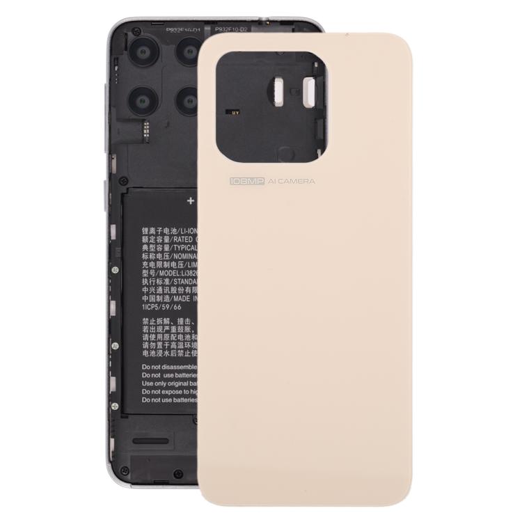For ZTE Blade V70 / Axon 70 Glass Battery Back Cover with Adhesive(Gold) - For ZTE by buy2fix | Online Shopping UK | buy2fix