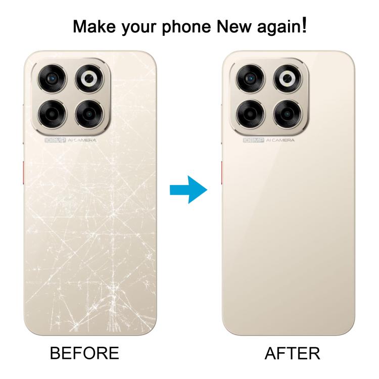 For ZTE Blade V70 / Axon 70 Glass Battery Back Cover with Adhesive(Gold) - For ZTE by buy2fix | Online Shopping UK | buy2fix