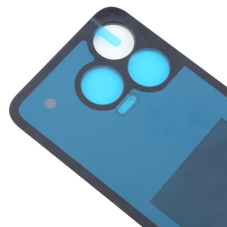 For ZTE Blade V70 Design Glass Battery Back Cover with Adhesive(Black) - For ZTE by buy2fix | Online Shopping UK | buy2fix