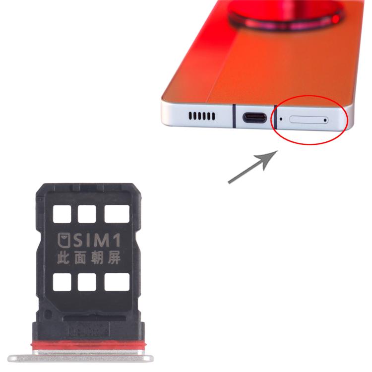 For ZTE nubia Z60 Ultra NX721J SIM + SIM Card Tray (Silver) - For ZTE by buy2fix | Online Shopping UK | buy2fix