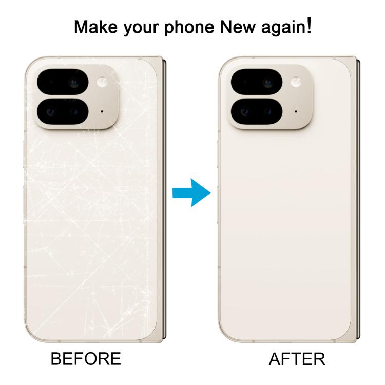For Google Pixel 9 Pro Fold Original Back Cover with Camera Lens Cover(White) - Back Cover by buy2fix | Online Shopping UK | buy2fix