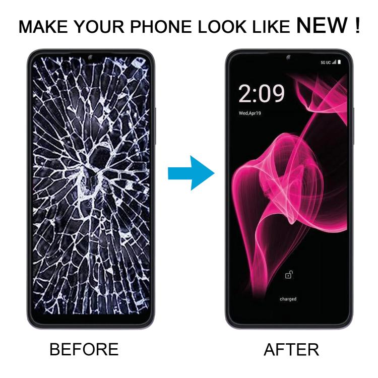 For T-Mobile REVVL 6X 5G LCD Screen Digitizer Full Assembly with Frame (Black) - For T-Mobile by buy2fix | Online Shopping UK | buy2fix