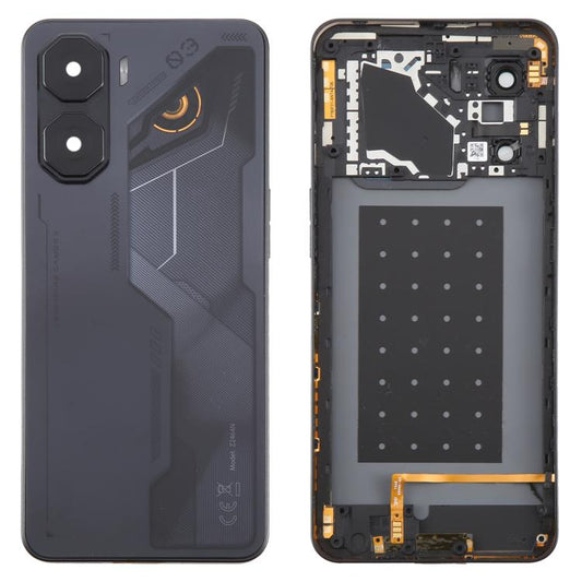 For ZTE nubia Neo 3 Plastic Battery Back Cover with Middle Frame / Camera Lens Cover(Black) - For ZTE by buy2fix | Online Shopping UK | buy2fix