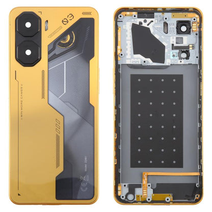 For ZTE nubia Neo 3 Plastic Battery Back Cover with Middle Frame / Camera Lens Cover(Gold) - For ZTE by buy2fix | Online Shopping UK | buy2fix