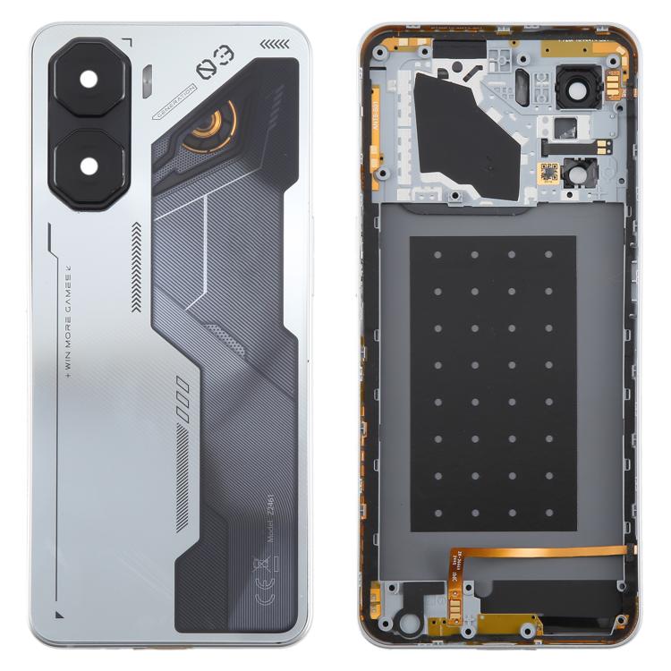 For ZTE nubia Neo 3 Plastic Battery Back Cover with Middle Frame / Camera Lens Cover(Silver) - For ZTE by buy2fix | Online Shopping UK | buy2fix