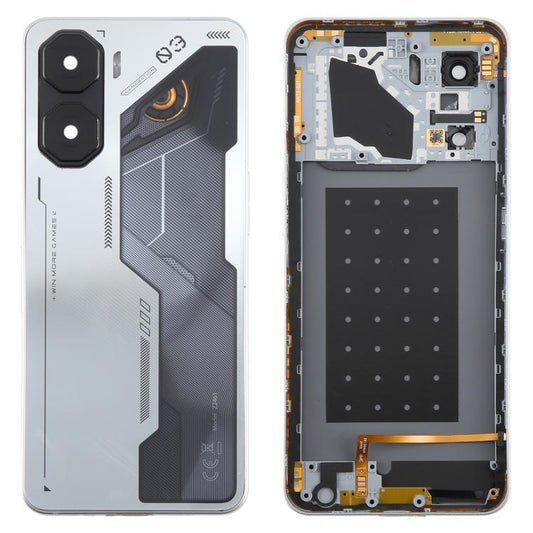 For ZTE nubia Neo 3 Plastic Battery Back Cover with Middle Frame / Camera Lens Cover(Silver) - For ZTE by buy2fix | Online Shopping UK | buy2fix