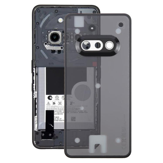 For Nothing Phone 3a A059 Glass Battery Back Cover with Camera Frame(Black) - For Nothing by buy2fix | Online Shopping UK | buy2fix