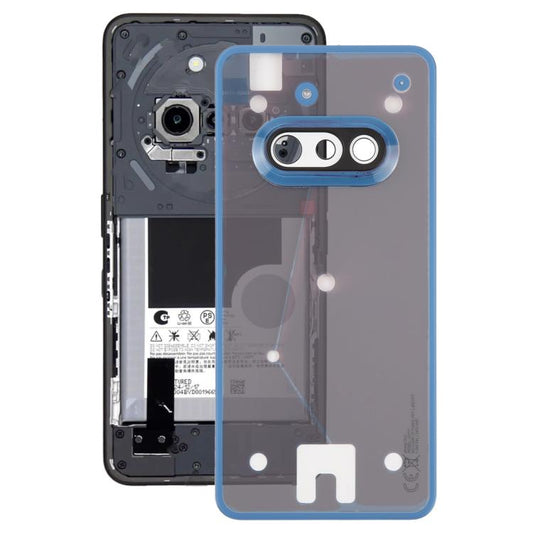For Nothing Phone 3a A059 Glass Battery Back Cover with Camera Frame(Blue) - For Nothing by buy2fix | Online Shopping UK | buy2fix