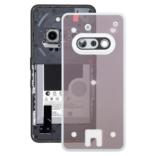 For Nothing Phone 3a A059 Glass Battery Back Cover with Camera Frame(White) - For Nothing by buy2fix | Online Shopping UK | buy2fix
