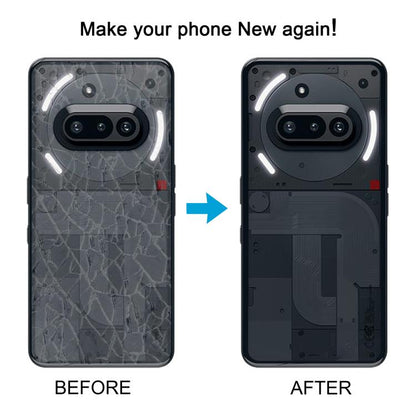 For Nothing Phone 3a A059 Glass Battery Back Cover with Camera Frame(White) - For Nothing by buy2fix | Online Shopping UK | buy2fix