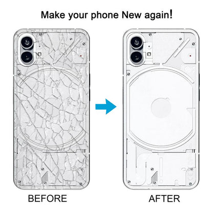 For Nothing Phone 1 A063 Glass Battery Back Cover(Transparent white) - For Nothing by buy2fix | Online Shopping UK | buy2fix