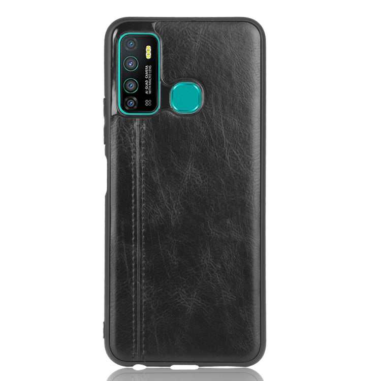 For Infinix Hot 9 Shockproof Sewing Cow Pattern Skin Texture PC + PU + TPU Case(Black) - Infinix Cases by idewei | Online Shopping UK | buy2fix