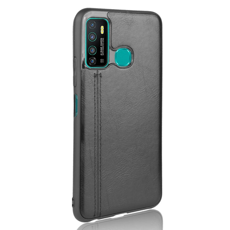 For Infinix Hot 9 Shockproof Sewing Cow Pattern Skin Texture PC + PU + TPU Case(Black) - Infinix Cases by idewei | Online Shopping UK | buy2fix