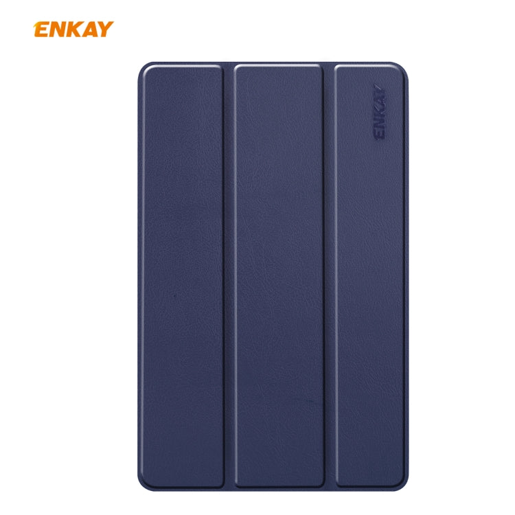 For Samsung Galaxy Tab S6 Lite P610 / P615 / Tab S6 Lite 2022 / P613 / P619 ENKAY 3-Fold Plastic Leather Smart Tablet Case(Black) - Tab S6 Lite P610 / P615 by ENKAY | Online Shopping UK | buy2fix