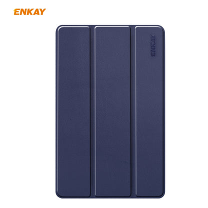 For Samsung Galaxy Tab S6 Lite P610 / P615 / Tab S6 Lite 2022 / P613 / P619 ENKAY 3-Fold Plastic Leather Smart Tablet Case(Blackish Green) - Tab S6 Lite P610 / P615 by ENKAY | Online Shopping UK | buy2fix