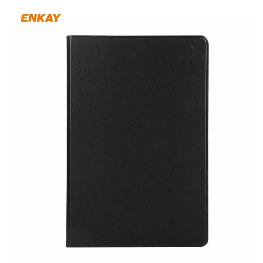 For Samsung Galaxy Tab S6 Lite P610 / P615 / Tab S6 Lite 2022 / P613 / P619 ENKAY Elastic Leather Tablet Case with Holder(Black) - Tab S6 Lite P610 / P615 by ENKAY | Online Shopping UK | buy2fix