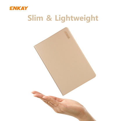 For Samsung Galaxy Tab S6 Lite P610 / P615 / Tab S6 Lite 2022 / P613 / P619 ENKAY Elastic Leather Tablet Case with Holder(Black) - Tab S6 Lite P610 / P615 by ENKAY | Online Shopping UK | buy2fix