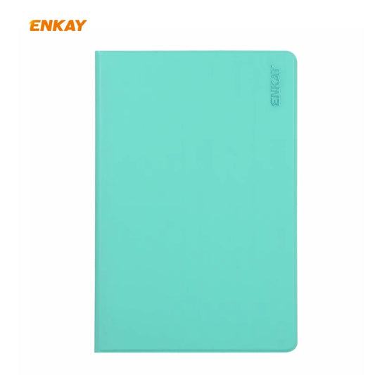 For Samsung Galaxy Tab S6 Lite P610 / P615 / Tab S6 Lite 2022 / P613 / P619 ENKAY Elastic Leather Tablet Case with Holder(Cyan) - Tab S6 Lite P610 / P615 by ENKAY | Online Shopping UK | buy2fix