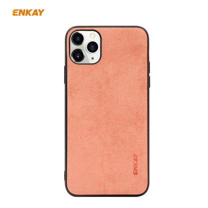 For iPhone 11 Pro Max ENKAY ENK-PC030 Business Series Fabric Texture PU Leather + TPU Soft Slim Case Cover(Orange) - iPhone 11 Pro Max Cases by ENKAY | Online Shopping UK | buy2fix