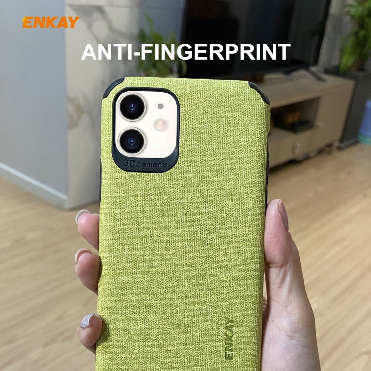 For iPhone 11 ENKAY ENK-PC031 Business Series Denim Texture PU Leather + TPU Soft Slim Case Cover(Black) - iPhone 11 Cases by ENKAY | Online Shopping UK | buy2fix