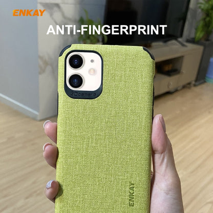 For iPhone 11 ENKAY ENK-PC031 Business Series Denim Texture PU Leather + TPU Soft Slim Case Cover(Black) - iPhone 11 Cases by ENKAY | Online Shopping UK | buy2fix