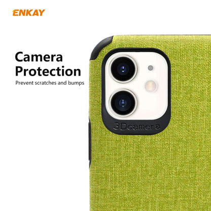 For iPhone 11 ENKAY ENK-PC031 Business Series Denim Texture PU Leather + TPU Soft Slim Case Cover(Black) - iPhone 11 Cases by ENKAY | Online Shopping UK | buy2fix