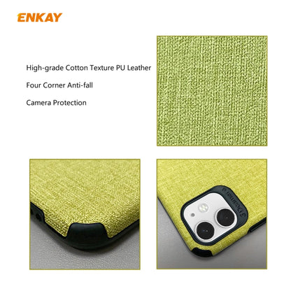 For iPhone 11 ENKAY ENK-PC031 Business Series Denim Texture PU Leather + TPU Soft Slim Case Cover(Black) - iPhone 11 Cases by ENKAY | Online Shopping UK | buy2fix