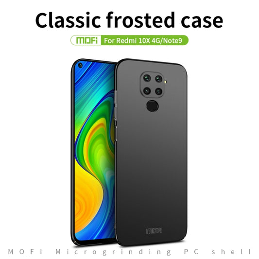 For Xiaomi Redmi 10X 4G MOFI Frosted PC Ultra-thin Hard Case(Black) by MOFI