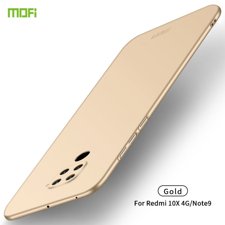For Xiaomi Redmi 10X 4G MOFI Frosted PC Ultra-thin Hard Case(Gold) - Xiaomi Cases by MOFI | Online Shopping UK | buy2fix