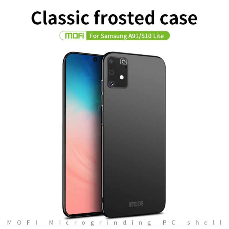 For Samsung Galaxy A91/S10Lite MOFI Frosted PC Ultra-thin Hard C(Black) - Galaxy Phone Cases by MOFI | Online Shopping UK | buy2fix