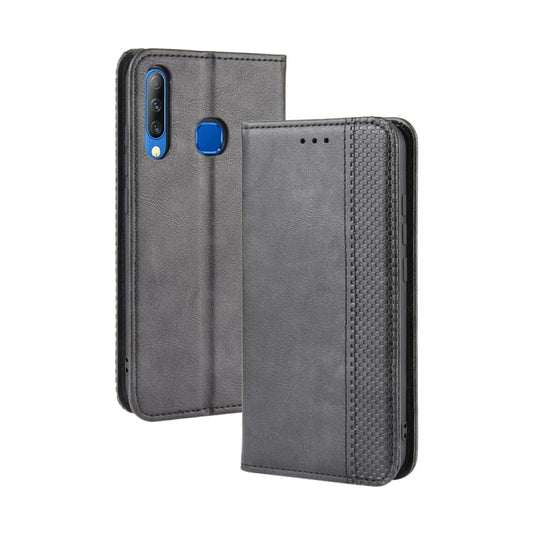 For Infinix Smart 3 Plus / X627 Magnetic Buckle Retro Crazy Horse Texture Horizontal Flip Leather Case  , with Holder & Card Slots & Photo Frame(Black) - Infinix Cases by idewei | Online Shopping UK | buy2fix