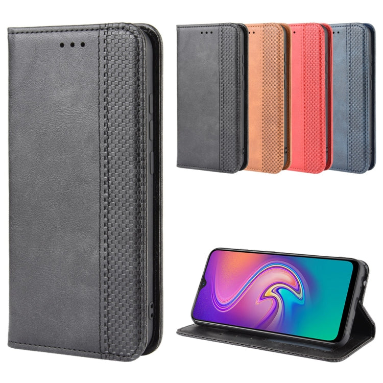 For Infinix Smart 3 Plus / X627 Magnetic Buckle Retro Crazy Horse Texture Horizontal Flip Leather Case  , with Holder & Card Slots & Photo Frame(Black) - Infinix Cases by idewei | Online Shopping UK | buy2fix