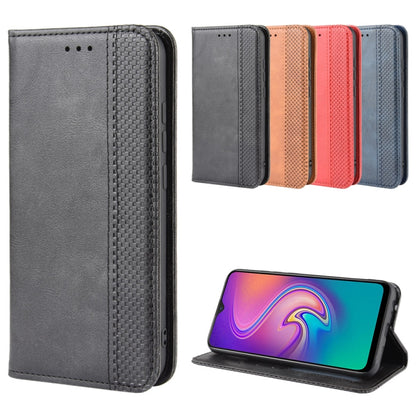 For Infinix Smart 3 Plus / X627 Magnetic Buckle Retro Crazy Horse Texture Horizontal Flip Leather Case  , with Holder & Card Slots & Photo Frame(Black) - Infinix Cases by idewei | Online Shopping UK | buy2fix