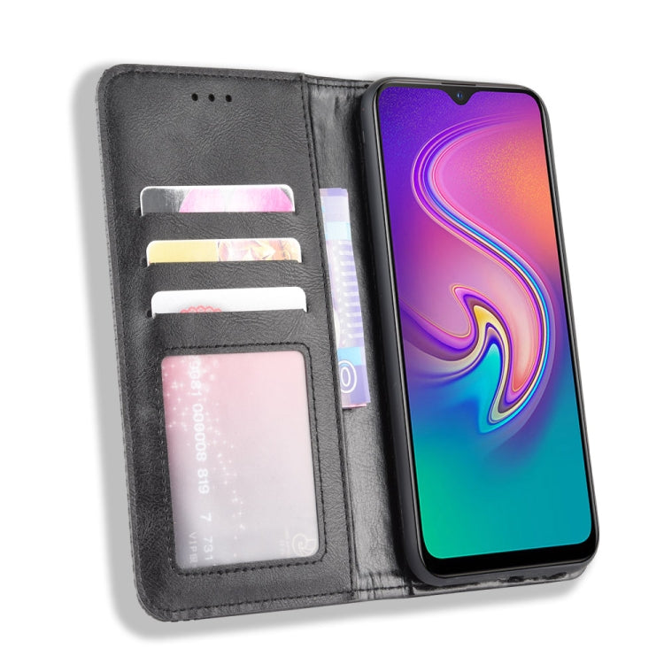 For Infinix Smart 3 Plus / X627 Magnetic Buckle Retro Crazy Horse Texture Horizontal Flip Leather Case  , with Holder & Card Slots & Photo Frame(Black) - Infinix Cases by idewei | Online Shopping UK | buy2fix