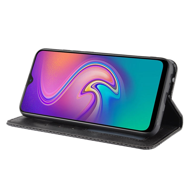 For Infinix Smart 3 Plus / X627 Magnetic Buckle Retro Crazy Horse Texture Horizontal Flip Leather Case  , with Holder & Card Slots & Photo Frame(Black) - Infinix Cases by idewei | Online Shopping UK | buy2fix