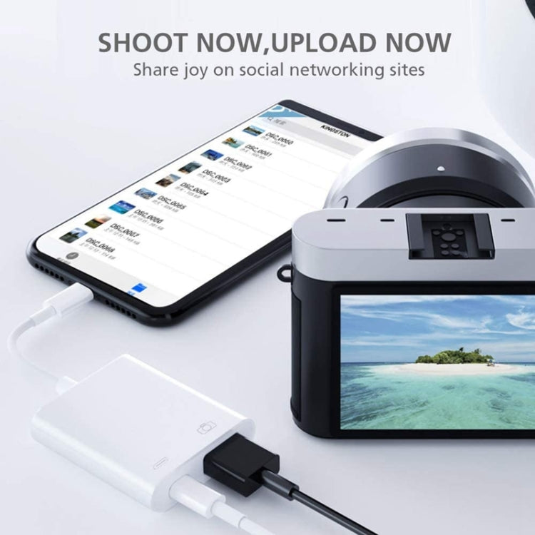 ZS-KL21806 2 in 1 8 Pin to USB 3.0 + Camera USB Read OTG Adapter, Compatible with IOS 13 and Above System - Converter & Adapter by buy2fix | Online Shopping UK | buy2fix