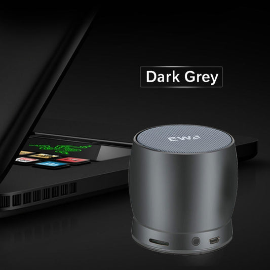 EWA A150 Portable Mini Bluetooth Speaker Wireless Hifi Stereo Strong Bass Music Boom Box Metal Subwoofer, Support Micro SD Card & 3.5mm AUX(Black Gray) by EWA