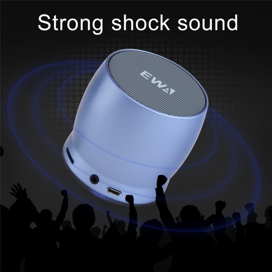 EWA A150 Portable Mini Bluetooth Speaker Wireless Hifi Stereo Strong Bass Music Boom Box Metal Subwoofer, Support Micro SD Card & 3.5mm AUX(Blue) by EWA