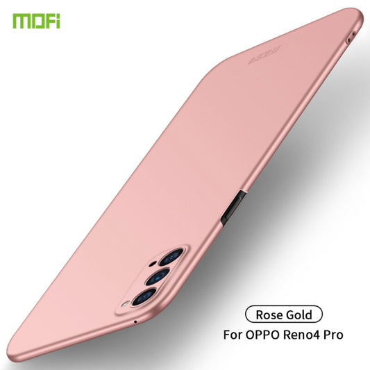 For OPPO Reno4 Pro MOFI Frosted PC Ultra-thin Hard Case(Rose Gold) - OPPO Cases by MOFI | Online Shopping UK | buy2fix