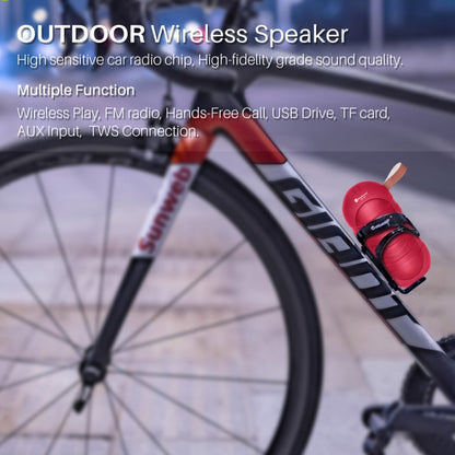 NewRixing NR-106 Mini Portable Stereo Bluetooth Speaker, Support Hands-free Calling & TF Card Slot & FM(Red) - Desktop Speaker by NewRixing | Online Shopping UK | buy2fix