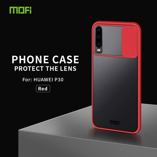 For Huawei P30 MOFI Xing Dun Series PC + TPU Anti-peep Waterproof And Anti-drop All-inclusive Protective Shell, Translucent Frosted(Red) by MOFI
