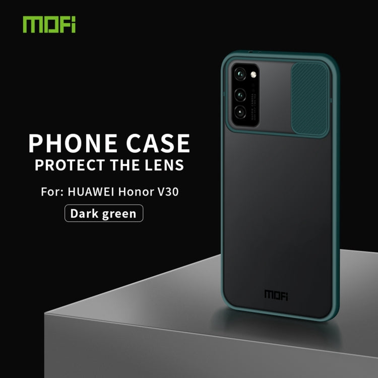 For Huawei HonorV30 MOFI Xing Dun Series PC + TPU Anti-peep Waterproof And Anti-drop All-inclusive Protective Shell, Translucent Frosted(Green) - Huawei Cases by MOFI | Online Shopping UK | buy2fix