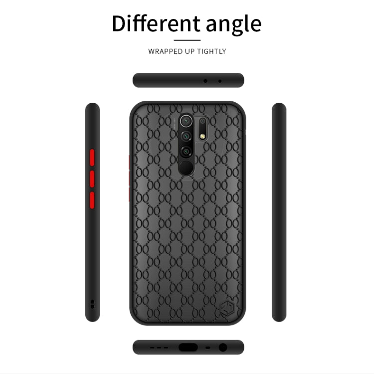 For Xiaomi Redmi 9 PINWUYO Series 2nd Generation PC + TPU Anti-drop All-inclusive Protective Shell Matte Back Cover(Red) - Xiaomi Cases by PINWUYO | Online Shopping UK | buy2fix
