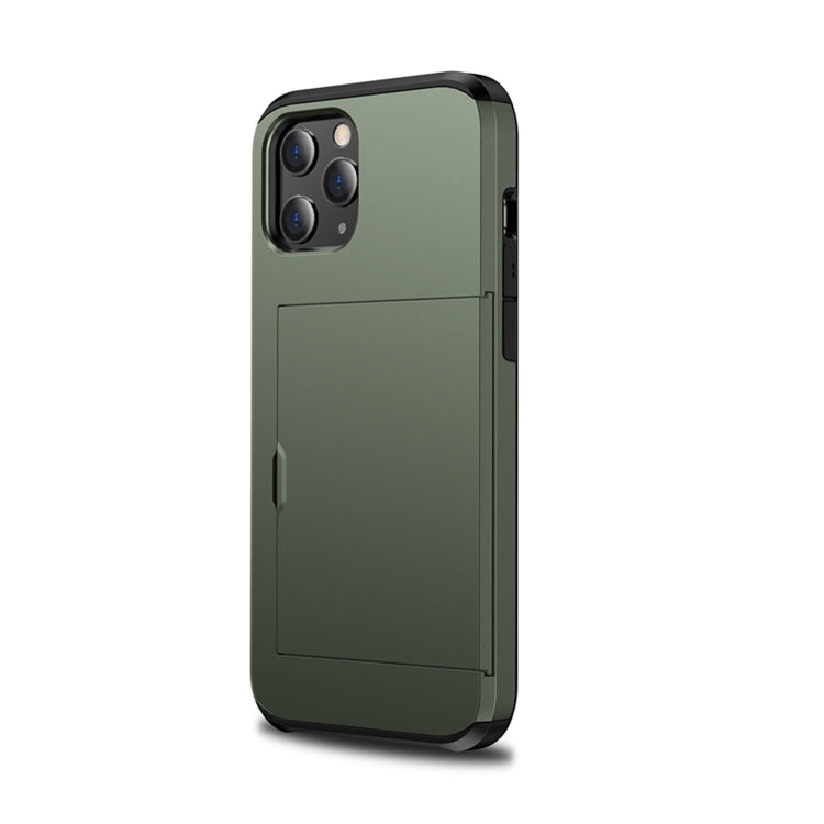 For iPhone 12 mini Shockproof Rugged Armor Protective Case with Card Slot(Army Green) by buy2fix