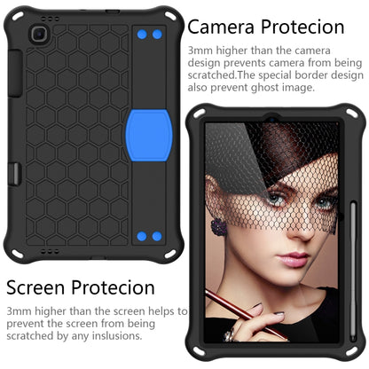 For Samsung Galaxy Tab S6 Lite P610 Honeycomb EVA + PC Shockproof Case with Strap(Black+Blue) - Tab S6 Lite P610 / P615 by buy2fix | Online Shopping UK | buy2fix